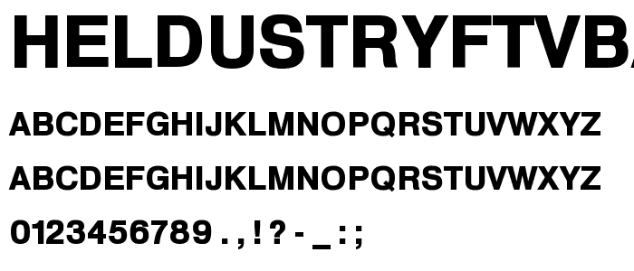 HeldustryFTVBasic Black font